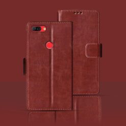 Infinix Hot 6 Pro flip cover | X608 flip cover | Brown