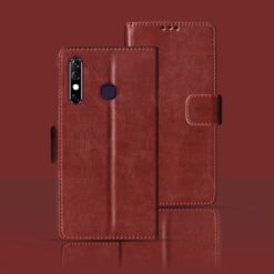 Infinix Hot 8 flip cover | X650C flip cover | Brown