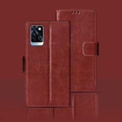Infinix Note 10 Pro flip cover | X695D flip cover | Brown
