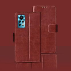 Infinix Note 11s flip cover | X698 flip cover | Brown