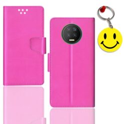 Infinix Note 7 flip cover for girl | Infinix X690B flip cover for girl | Free Smiley Keychain | ND_12