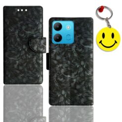 Infinix Smart 7 flip cover | X6517 flip cover | Free Smiley Keychain | ND_08