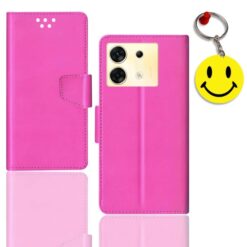 Infinix Zero 30 5G flip cover for girl | X6731 flip cover for girl | Free Smiley Keychain | ND_12