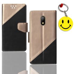 Itel A23 folding cover | A23 folding cover | Free Smiley Keychain | ND_10