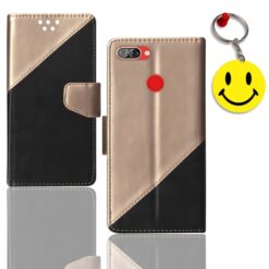Itel A46 folding cover | A46 folding cover | Free Smiley Keychain | ND_10