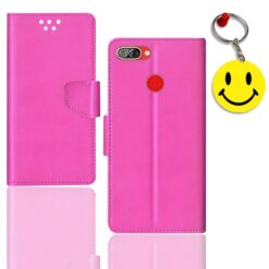 Itel A46 flip cover for girl | A46 flip cover for girl | Free Smiley Keychain | ND_12