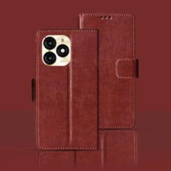 Itel A70 flip cover | A665L flip cover | Brown