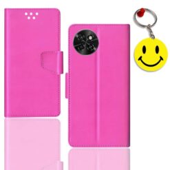 Itel S23 flip cover for girl | S665L flip cover for girl | Free Smiley Keychain | ND_12