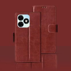 Itel S23 Plus flip cover | S681L flip cover | Brown