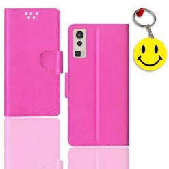 LAVA BLAZE PRO flip cover for girl | LZX404 flip cover for girl | Free Smiley Keychain | ND_12