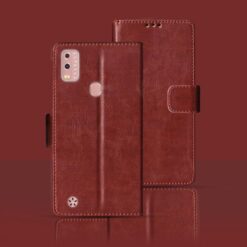 Lava Beu flip cover | LS000BEU flip cover | Brown