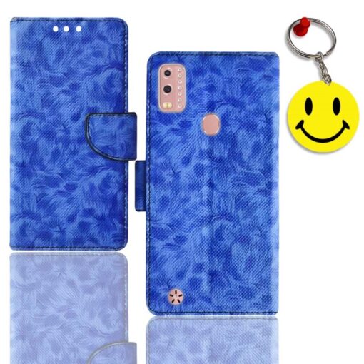 Lava Beu phone flip cover | LS000BEU phone flip cover | Free Smiley Keychain | ND_07
