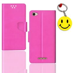Lava Z61 flip cover for girl | Z61 flip cover for girl | Free Smiley Keychain | ND_12