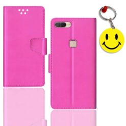 Lava Z90 flip cover for girl | Z90 flip cover for girl | Free Smiley Keychain | ND_12