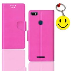 Lava Z91 flip cover for girl | Z91 flip cover for girl | Free Smiley Keychain | ND_12