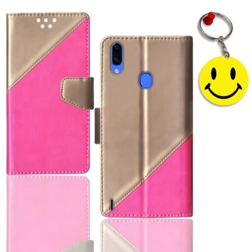 Lava Z93 flip case | Z93 flip case | Free Smiley Keychain | ND_09