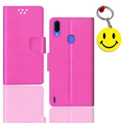 Lava Z93 flip cover for girl | Z93 flip cover for girl | Free Smiley Keychain | ND_12