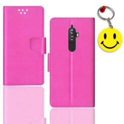 Lenovo K8 Plus flip cover for girl | xt1902-2 flip cover for girl | Free Smiley Keychain | ND_12
