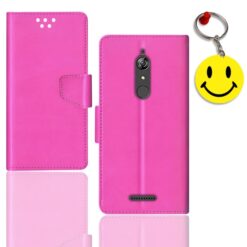 Micromax Infinty flip cover for girl | HS2 flip cover for girl | Free Smiley Keychain | ND_12