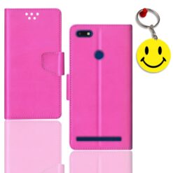 Micromax Yu Ace flip cover for girl | 5014 flip cover for girl | Free Smiley Keychain | ND_12