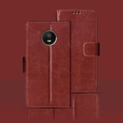 Moto E4 flip cover | XT1766 flip cover | Brown