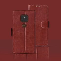Moto E7 Plus flip cover | XT2081-1 flip cover | Brown