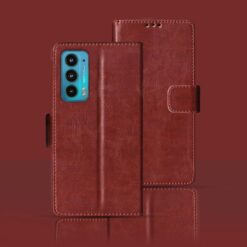 Moto Edge 20 flip cover | Edge 20 flip cover | Brown