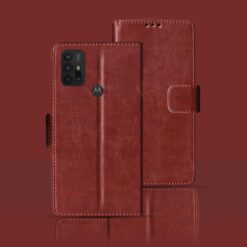 Moto G30 flip cover | XT2129-1 flip cover | Brown