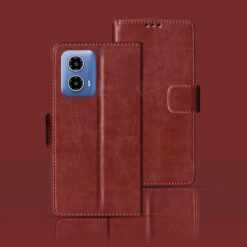 Moto G34 5G flip cover | PB1V0005IN flip cover | Brown