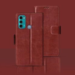 Moto G40 flip cover | G40 flip cover | Brown