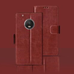 Moto G5 Plus flip cover | XT 1686 flip cover | Brown