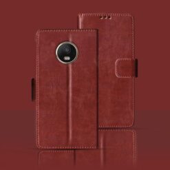 Moto G5s flip cover | XT1793 flip cover | Brown