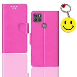 Moto G9 Power flip cover for girl | XT2091-3 flip cover for girl | Free Smiley Keychain | ND_12