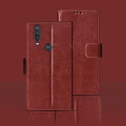 Moto One Action flip cover | XT2013-1 flip cover | Brown