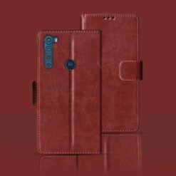 Moto One Fusion Plus flip cover | One Fusion Plus flip cover | Brown