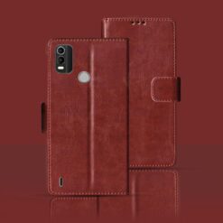 NOKIA C21 PLUS flip cover | TA-1431 flip cover | Brown