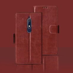 Nokia 5.1 flip cover | TA-1075 flip cover | Brown