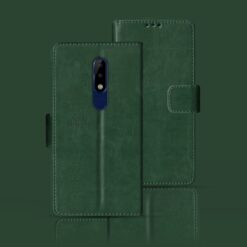 Nokia 5.1 Plus flip case | TA-1120 flip case | Green
