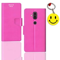 Nokia 8.1 flip cover for girl | TA-1121 flip cover for girl | Free Smiley Keychain | ND_12