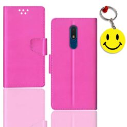 Nokia C3 flip cover for girl | SP01Z01Z22249Y flip cover for girl | Free Smiley Keychain | ND_12