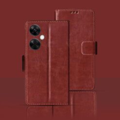 ONE PLUS NORD CE 3 LITE flip cover | CPH2467 flip cover | Brown