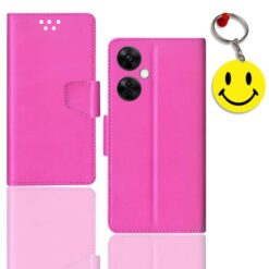 OnePLUS NORD CE 3 LITE flip cover for girl | CPH2467 flip cover for girl | Free Smiley Keychain | ND_12