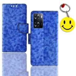 OPPO A57 2022 phone flip cover | CPH2387 phone flip cover | Free Smiley Keychain | ND_07