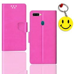 OPPO A5S flip cover for girl | CPH1909 flip cover for girl | Free Smiley Keychain | ND_12
