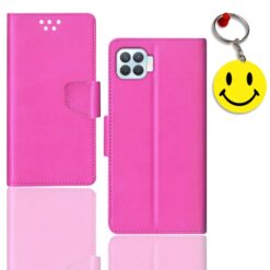 OPPO F17 PRO flip cover for girl | CPH2119 flip cover for girl | Free Smiley Keychain | ND_12