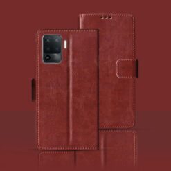 OPPO F19 PRO flip cover | CPH2285 flip cover | Brown