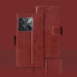 One Plus 10T 5G flip cover | CPH2415 flip cover | Brown