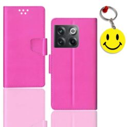 OnePlus 10T 5G flip cover for girl | CPH2415 flip cover for girl | Free Smiley Keychain | ND_12