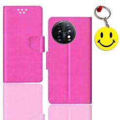 OnePlus 11 5G flip cover for girl | PHB110 flip cover for girl | Free Smiley Keychain | ND_12