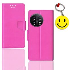 OnePlus 11 flip cover for girl | PHB110 flip cover for girl | Free Smiley Keychain | ND_12